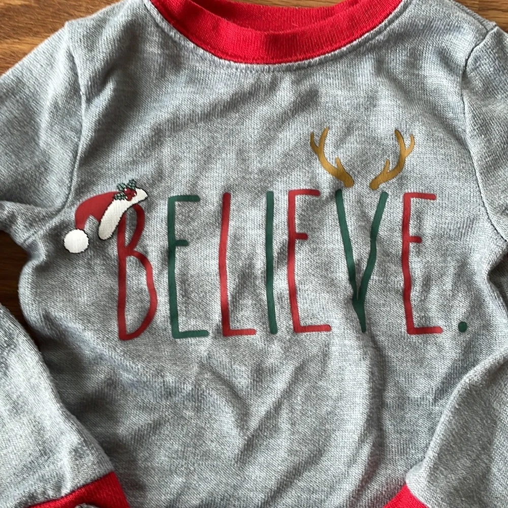 Rae Dunn unisex holiday pjs. 24 mo - Picture 2 of 3